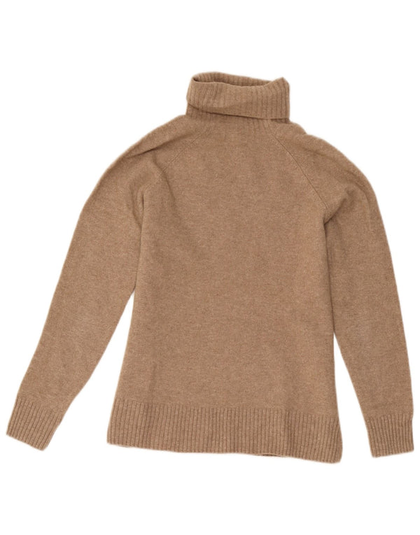 Sweter damski Massimo Dutti z wywijanym dekoltem UK 10 Small Brown Wełna