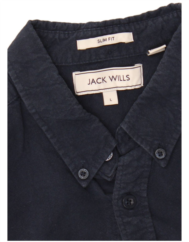 Koszula męska JACK WILLS Slim Fit, duża, granatowa