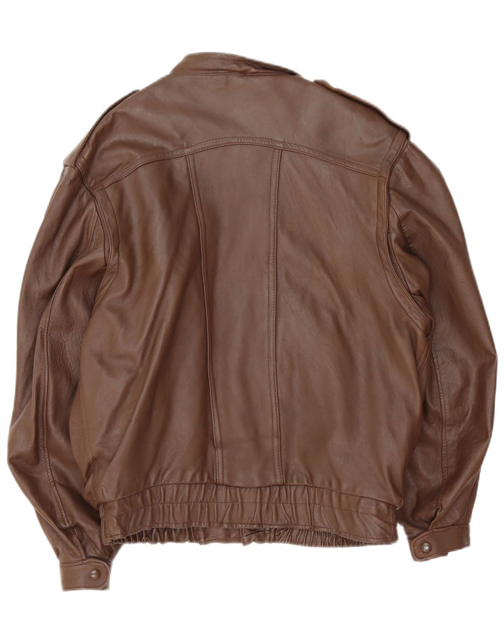 Vintage męska skórzana kurtka wojskowa UK 36 Small Brown