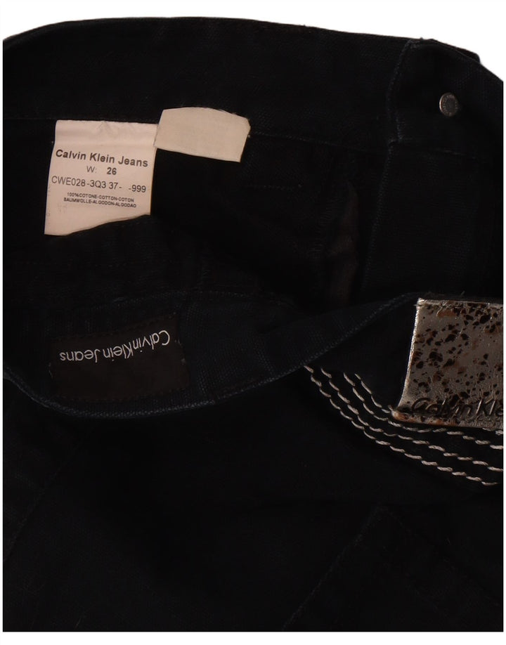 Calvin Klein Damska mini spódniczka dżinsowa W26 Mała czarna bawełniana