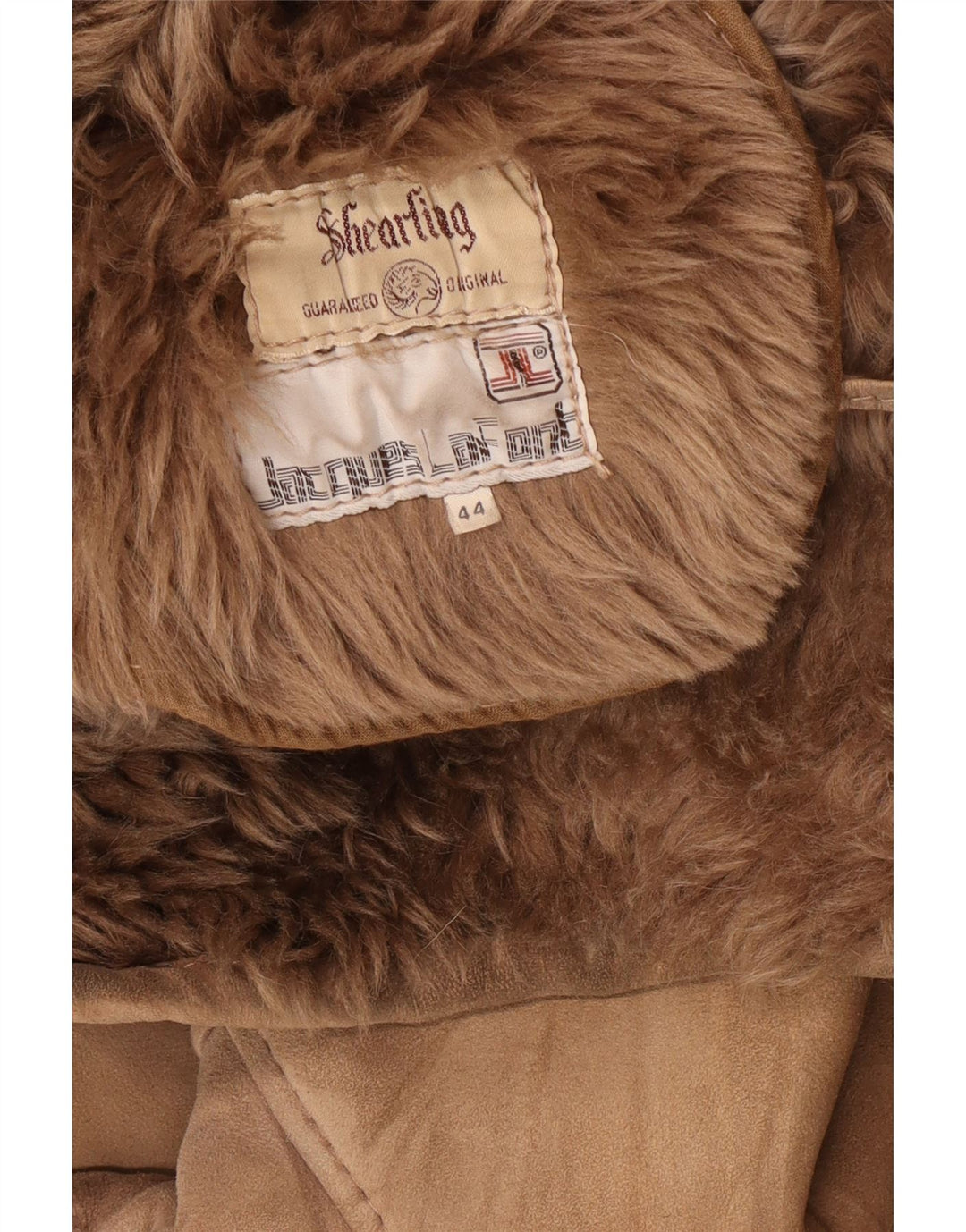 Vintage damska kurtka Shearling IT 44 Średni Beżowy Shearling