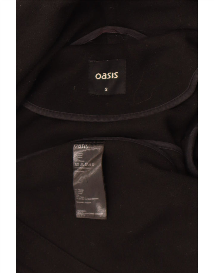 Otwarty płaszcz damski Oasis UK 10, mały, czarny, poliester