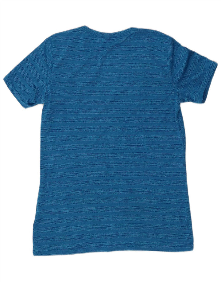 Damska koszulka Nike Dri Fit Top UK 12, poliester w średnie niebieskie paski