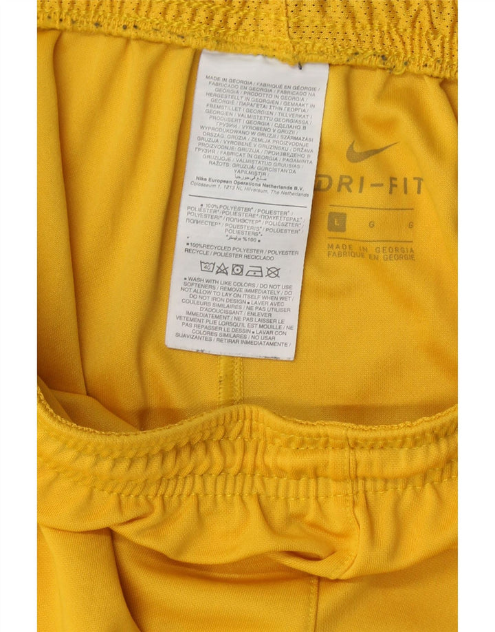 Męskie spodenki sportowe Nike Dri Fit, duże, żółte, poliestrowe