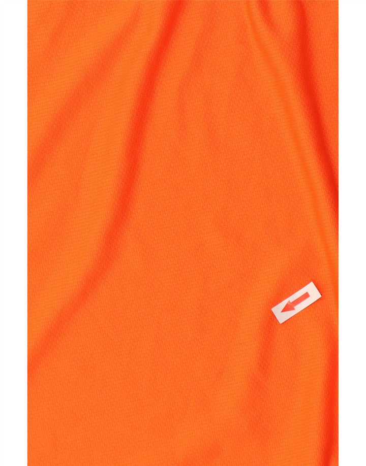 Męska koszulka Nike Dri Fit z długim rękawem, duża, pomarańczowa, poliestrowa z blokami kolorów