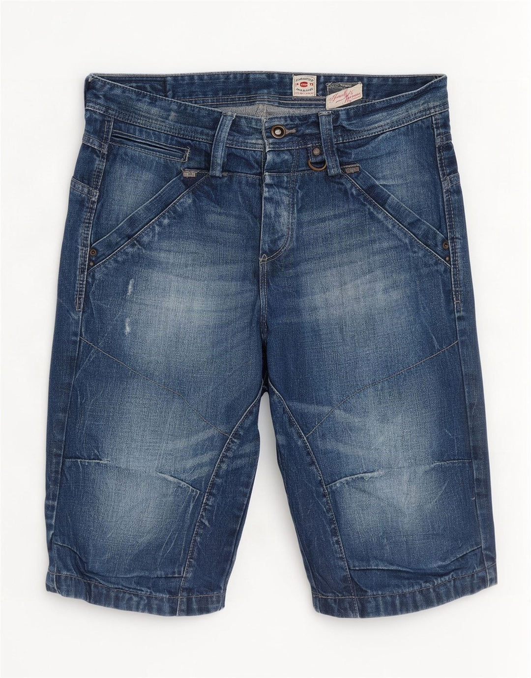 Męskie spodenki jeansowe Jack & Jones w trudnej sytuacji, średnie W32, niebieska bawełna