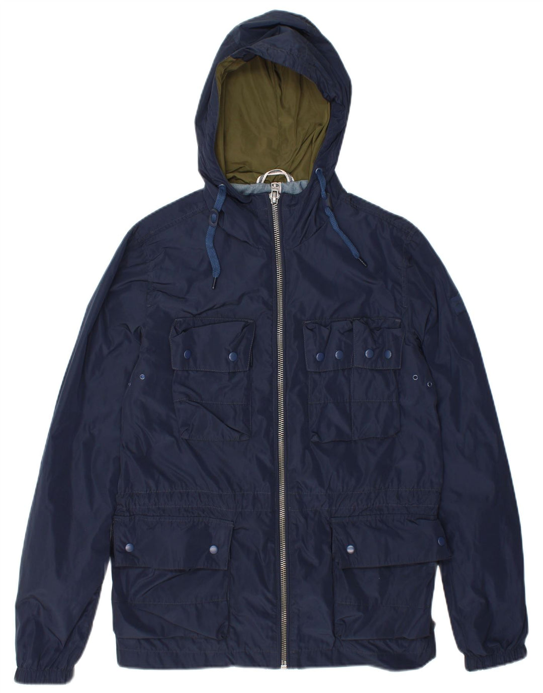 Męska kurtka użytkowa z kapturem Wrangler UK 36, mała, granatowa, poliestrowa