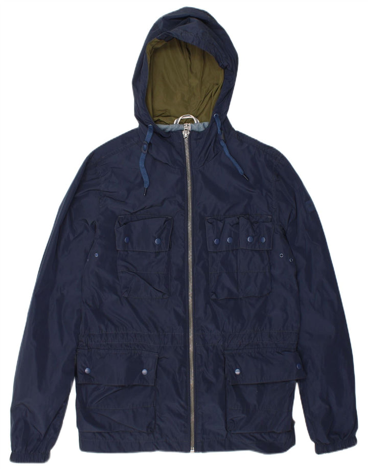Męska kurtka użytkowa z kapturem Wrangler UK 36, mała, granatowa, poliestrowa