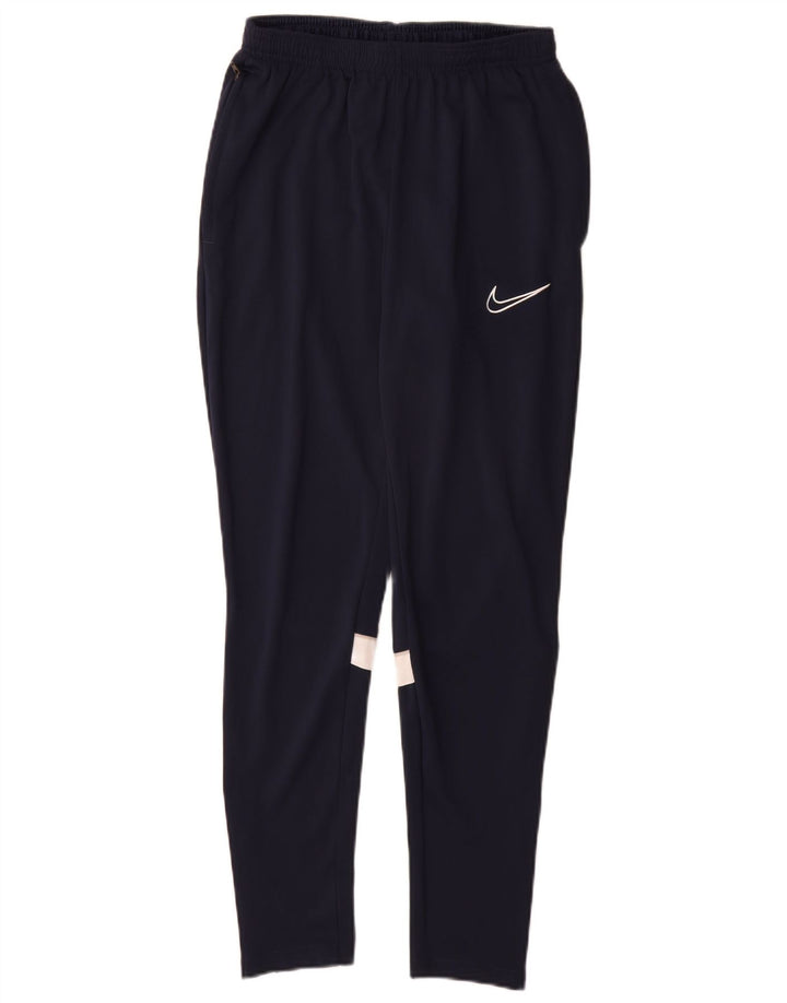 Męskie spodnie dresowe Nike, średni granatowy, poliester z blokami kolorów