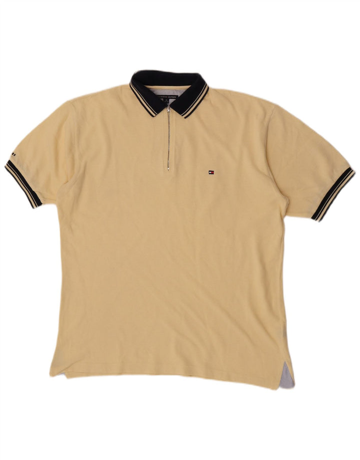 Męska koszulka polo do rugby Tommy Hilfiger, średnia żółta bawełna