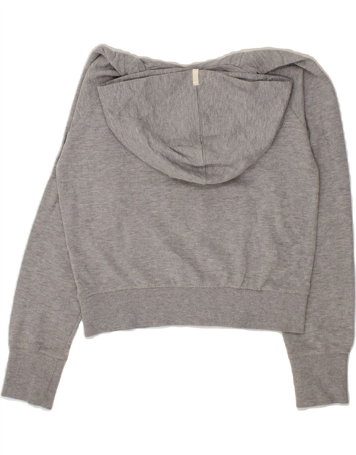 PUMA Womens Graphic Hoodie Jumper UK 14 Medium Grey Vintage Puma and Second-Hand Puma from Messina Hembry 