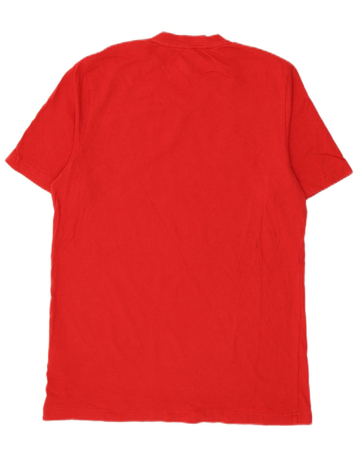 Adidas Męski T-shirt Top Średni Czerwony Bawełniany