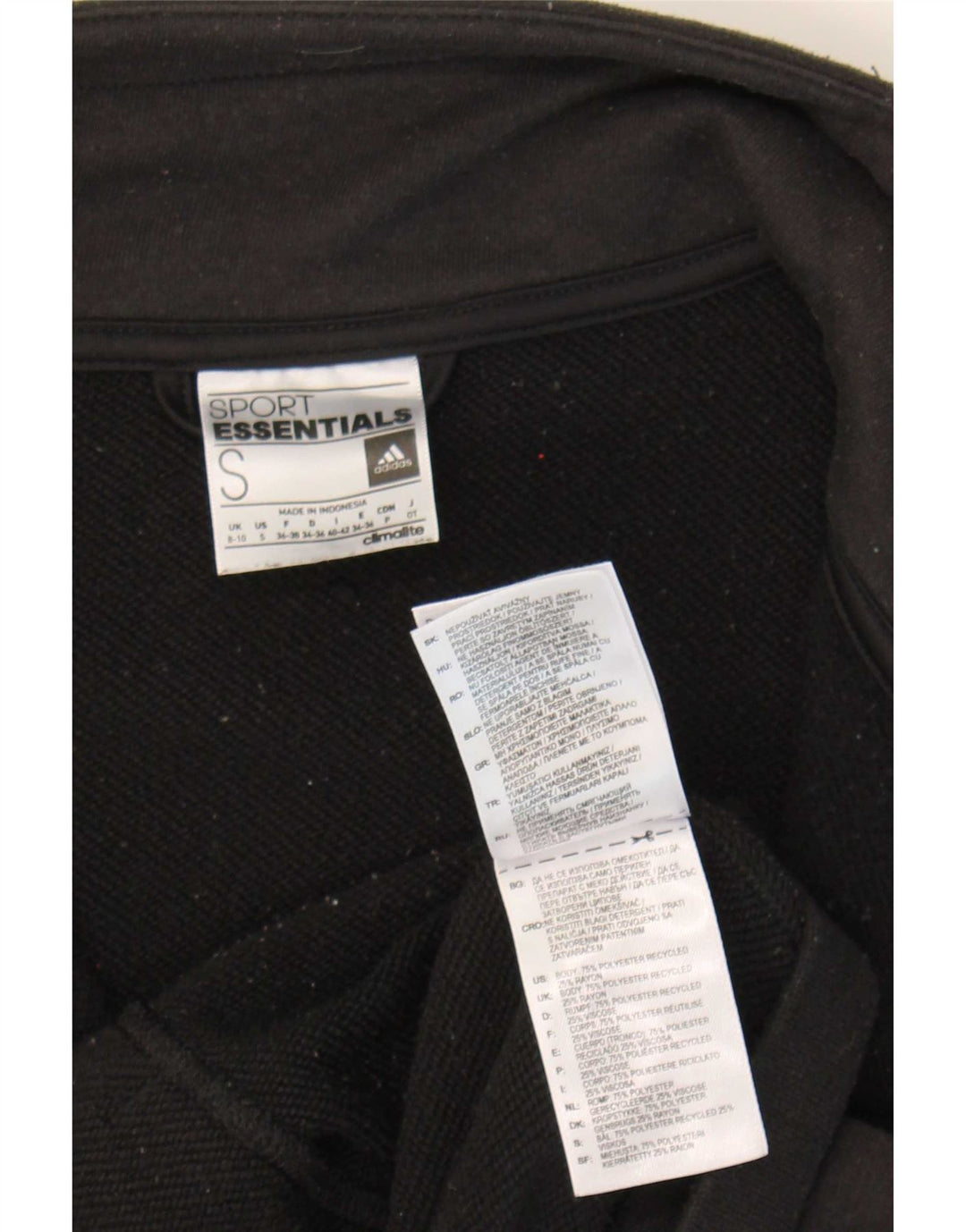 Damska kurtka dresowa Adidas Climalite Top Jacket UK 8/10 Mały czarny poliester