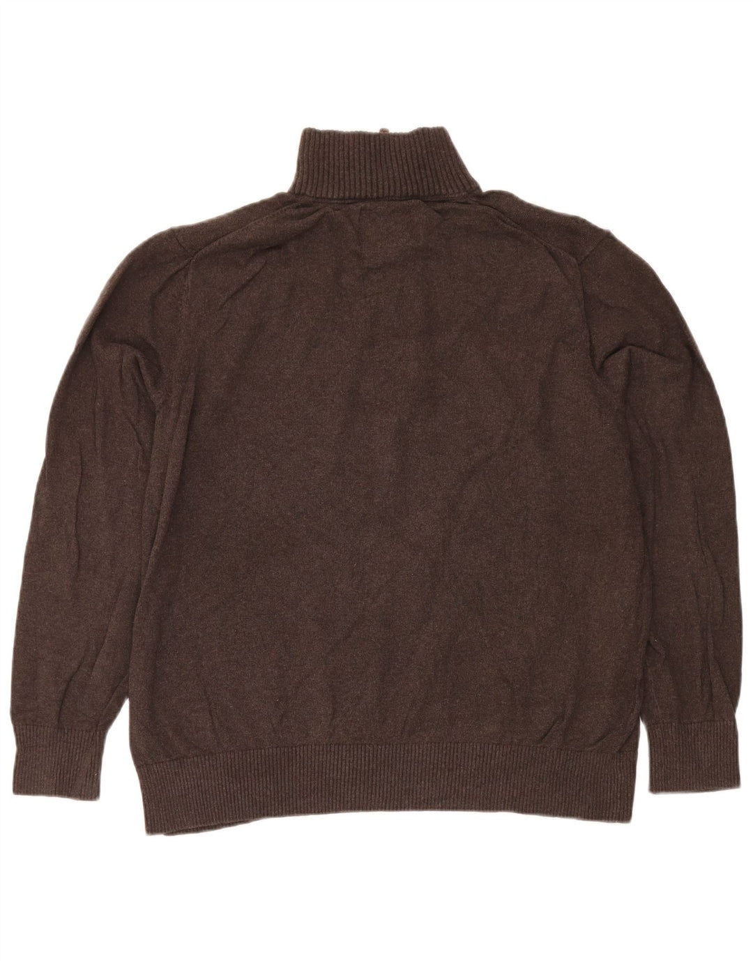 Męski sweter zapinany na zamek Eddie Bauer XL, brązowy, bawełniany