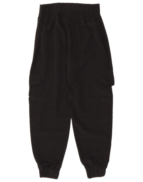 Damskie spodnie joggery Zara Cargo XS W24 L25 Czarny poliester