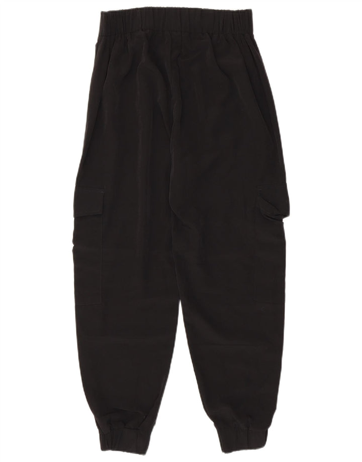 Damskie spodnie joggery Zara Cargo XS W24 L25 Czarny poliester