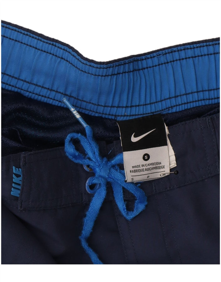Męskie spodenki kąpielowe Nike, małe, granatowe, z poliestru w blokach kolorów