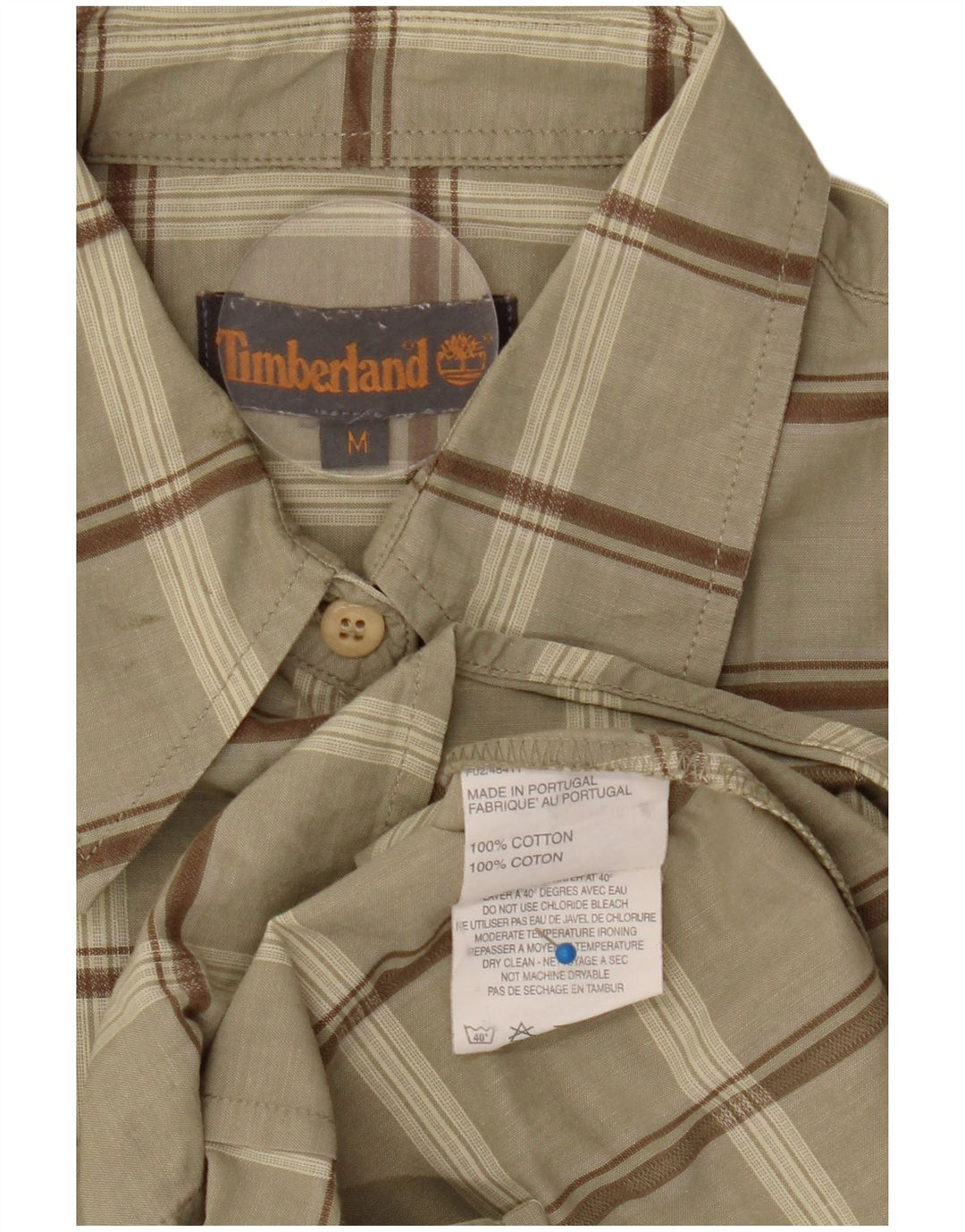 Koszula damska Timberland UK 14, średnia khaki, bawełniana kratka
