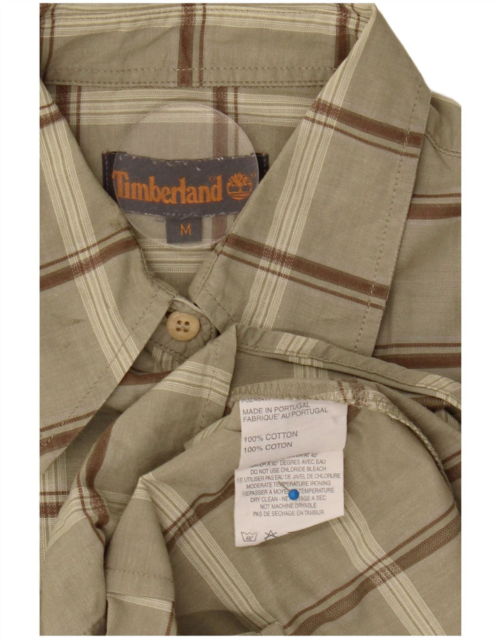 Koszula damska Timberland UK 14, średnia khaki, bawełniana kratka