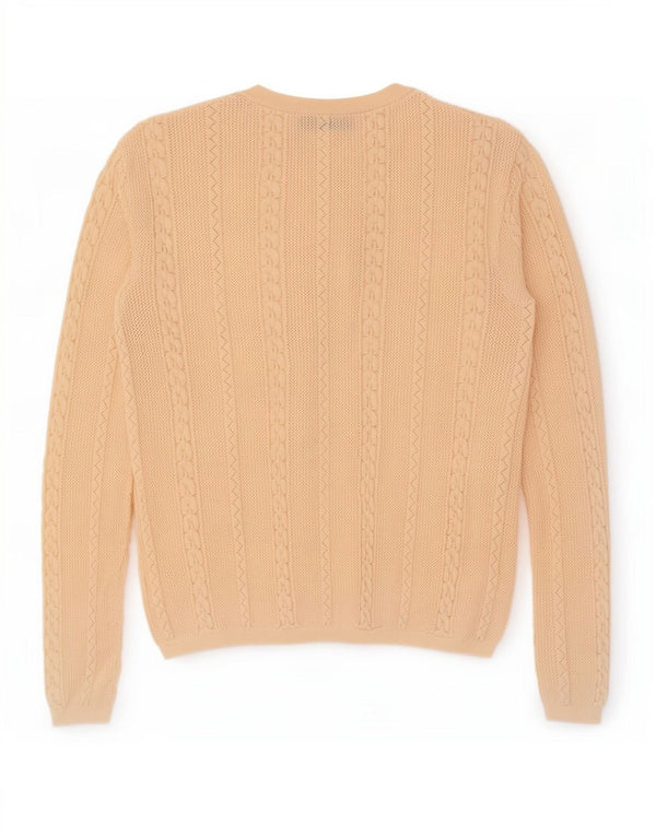 Sweter damski Zara z guzikami pod szyją, UK 12, średni beż