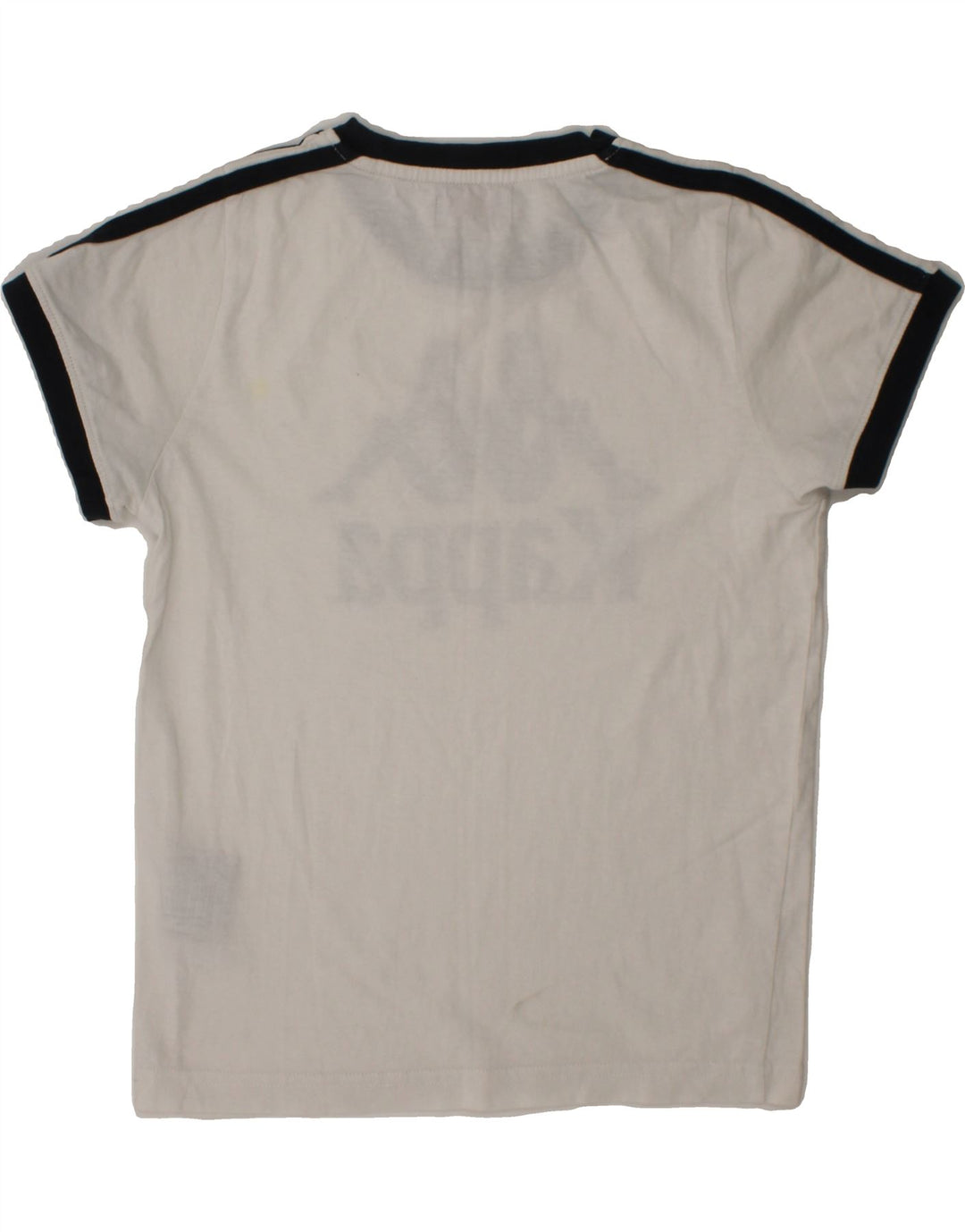 KAPPA Boys Graphic T-Shirt Top 7-8 Years Medium White Cotton Vintage Kappa and Second-Hand Kappa from Messina Hembry 