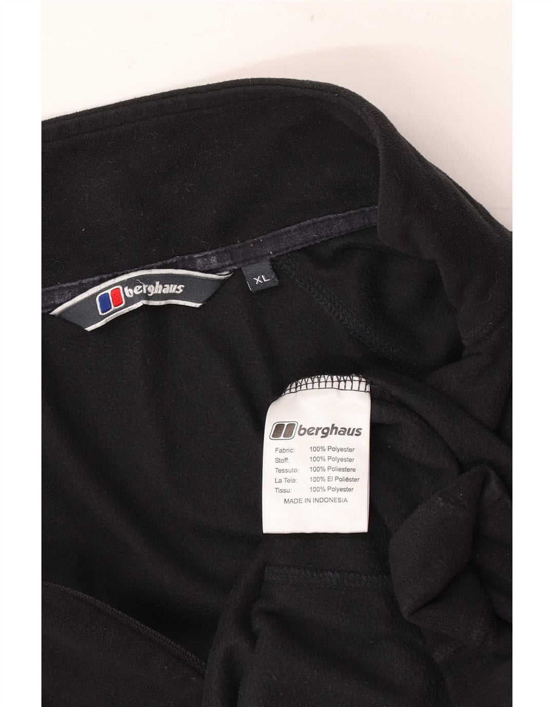 Męski sweter polarowy Berghaus z zamkiem błyskawicznym XL, czarny poliester