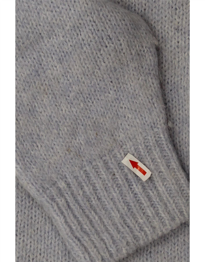 Damski sweter oversize z okrągłym dekoltem Zara UK 18 XL Niebieski poliester
