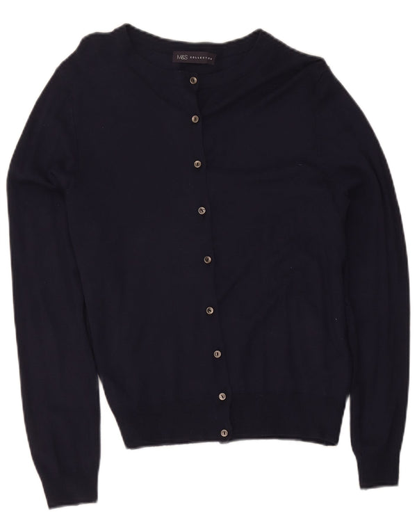 Sweter damski Marks & Spencer UK 14, duży, granatowy, wiskoza