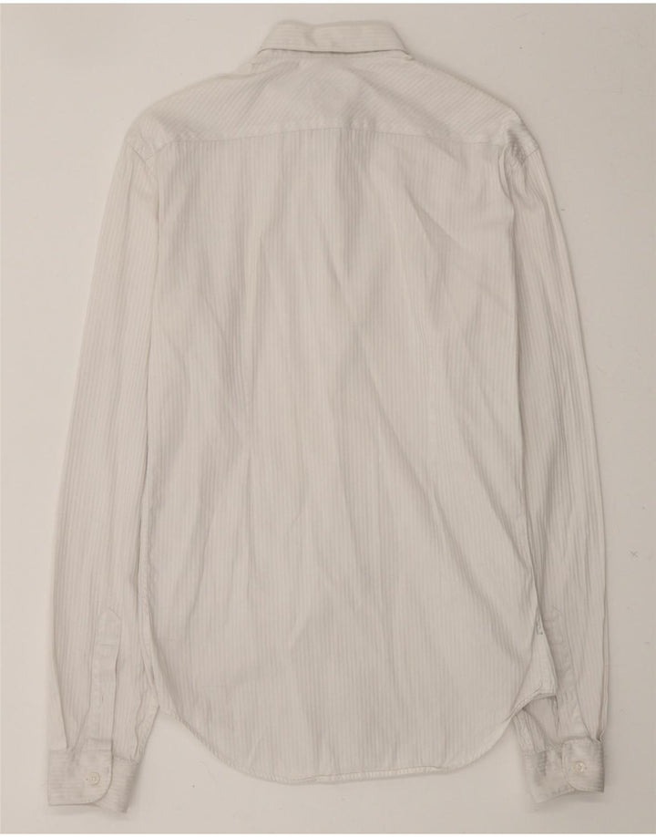 ZARA Mens Slim Fit Shirt Small White Pinstripe Cotton Vintage Zara and Second-Hand Zara from Messina Hembry 