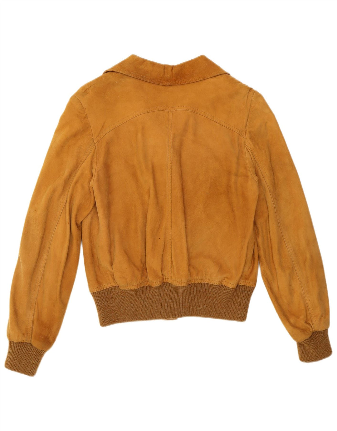 Vintage damska zamszowa kurtka bomber IT 44 średni brąz retro