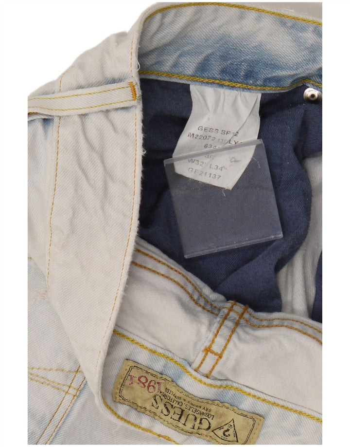 Męskie jeansy Guess Straight W32 L34 Niebieskie