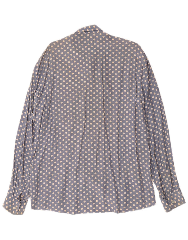 Koszula męska Vintage XL w niebieskie kropki, wiskoza
