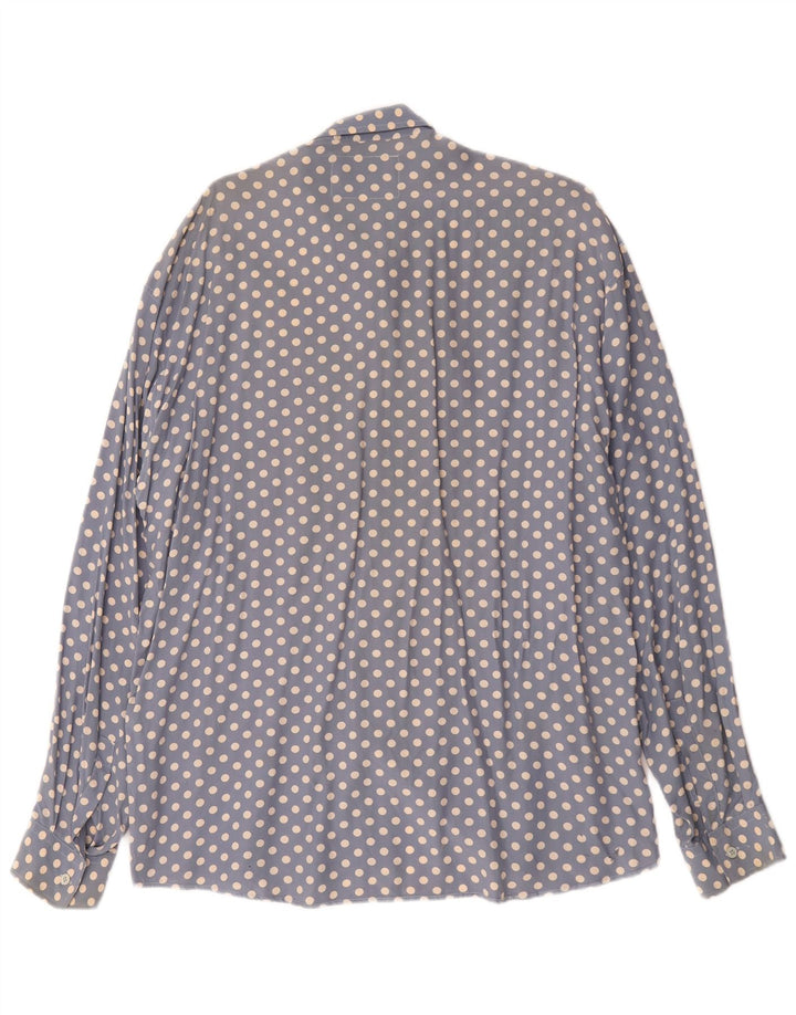 Koszula męska Vintage XL w niebieskie kropki, wiskoza