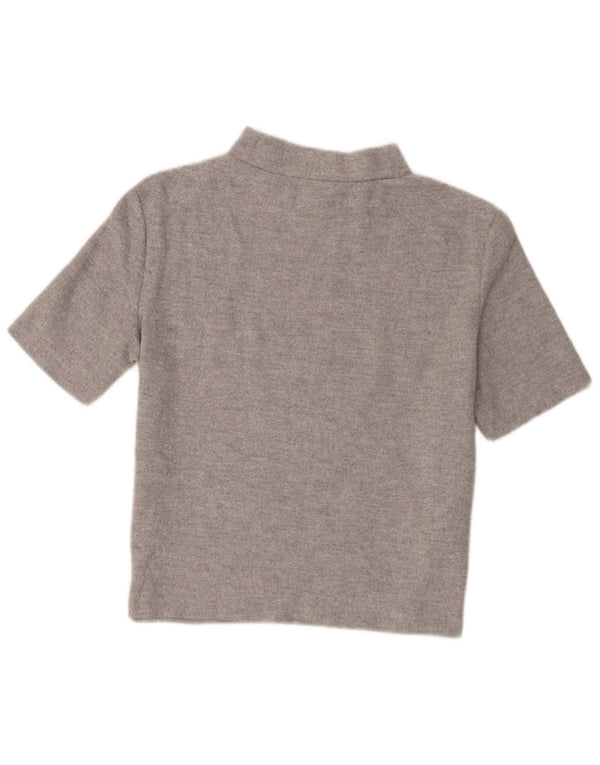 Damski T-shirt Zara Trafaluc Crop Top UK 14, średni szary poliester