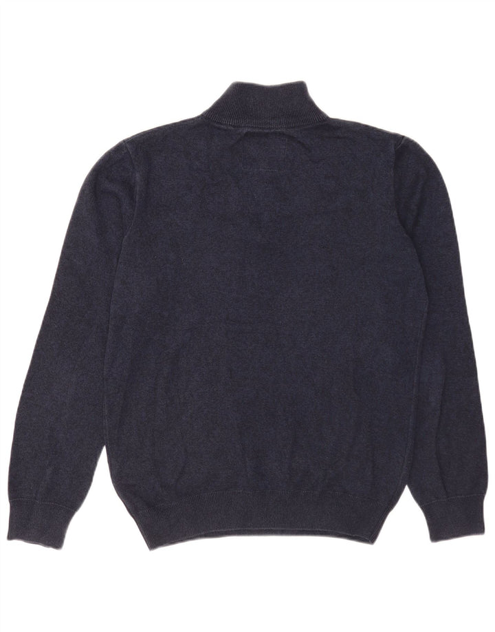 Męski sweter z zamkiem błyskawicznym Superdry, średni granatowy, bawełniany