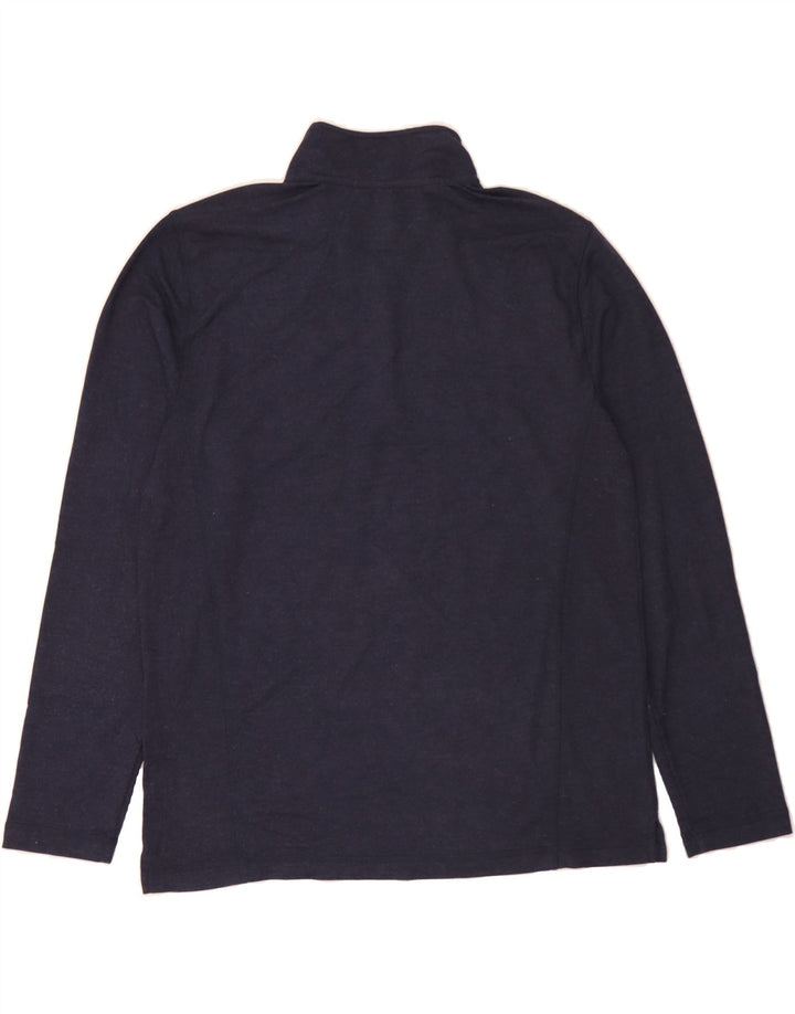 ORVIS Mens Zip Neck Sweatshirt Jumper Large Navy Blue Rayon Vintage Orvis and Second-Hand Orvis from Messina Hembry 