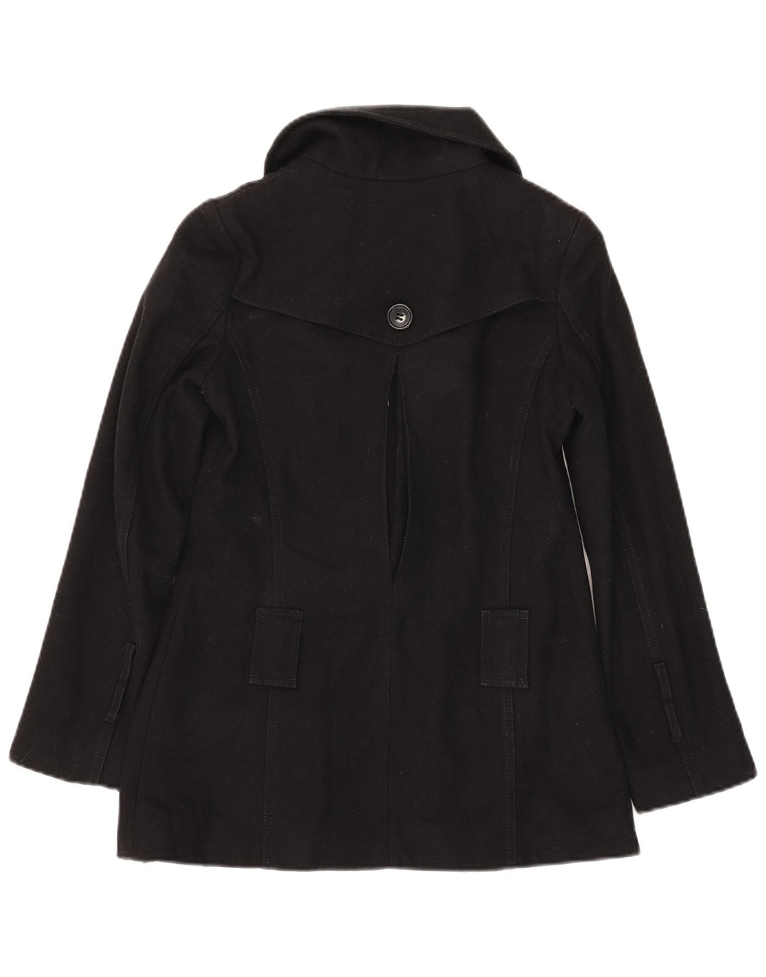 Topshop damski trencz UK 6 XS czarna wełna