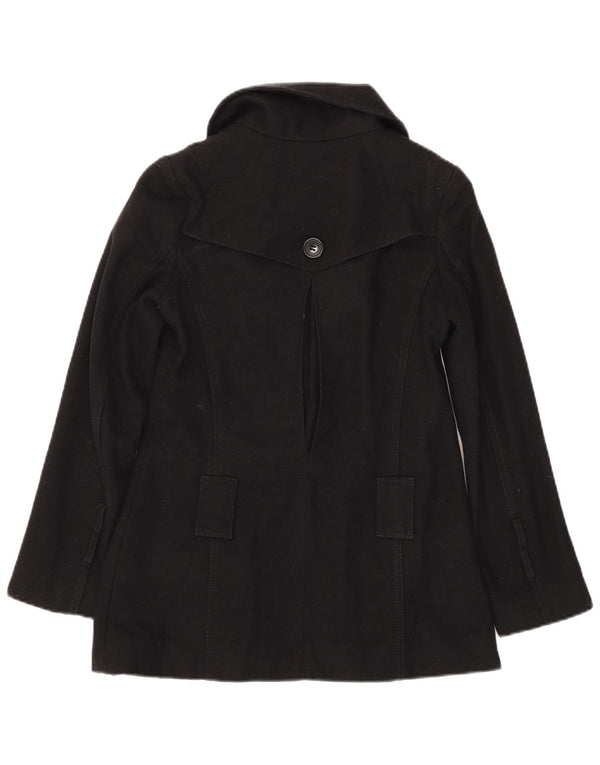 Topshop damski trencz UK 6 XS czarna wełna