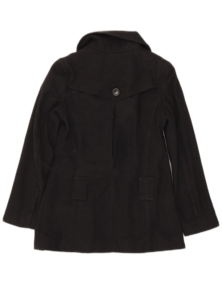 Topshop damski trencz UK 6 XS czarna wełna