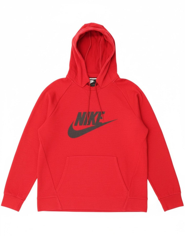 Męski sweter z kapturem Nike Graphic, średnio czerwony, bawełniany
