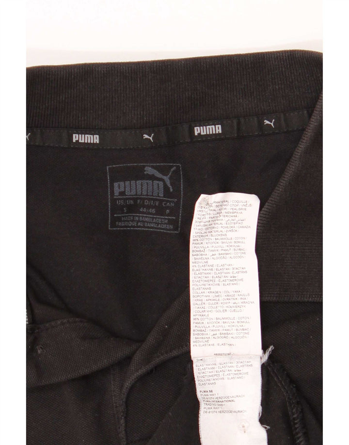 Męska koszulka polo Puma, mała, czarna, bawełniana