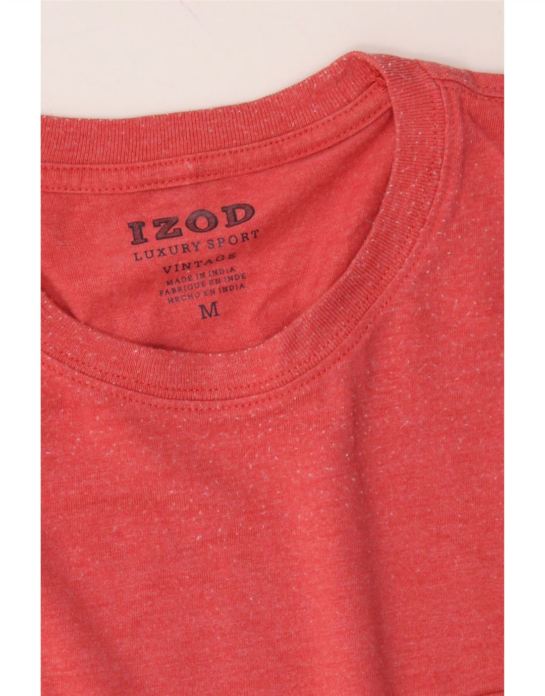 IZOD Mens T-Shirt Top Medium Red Cotton Vintage Izod and Second-Hand Izod from Messina Hembry 