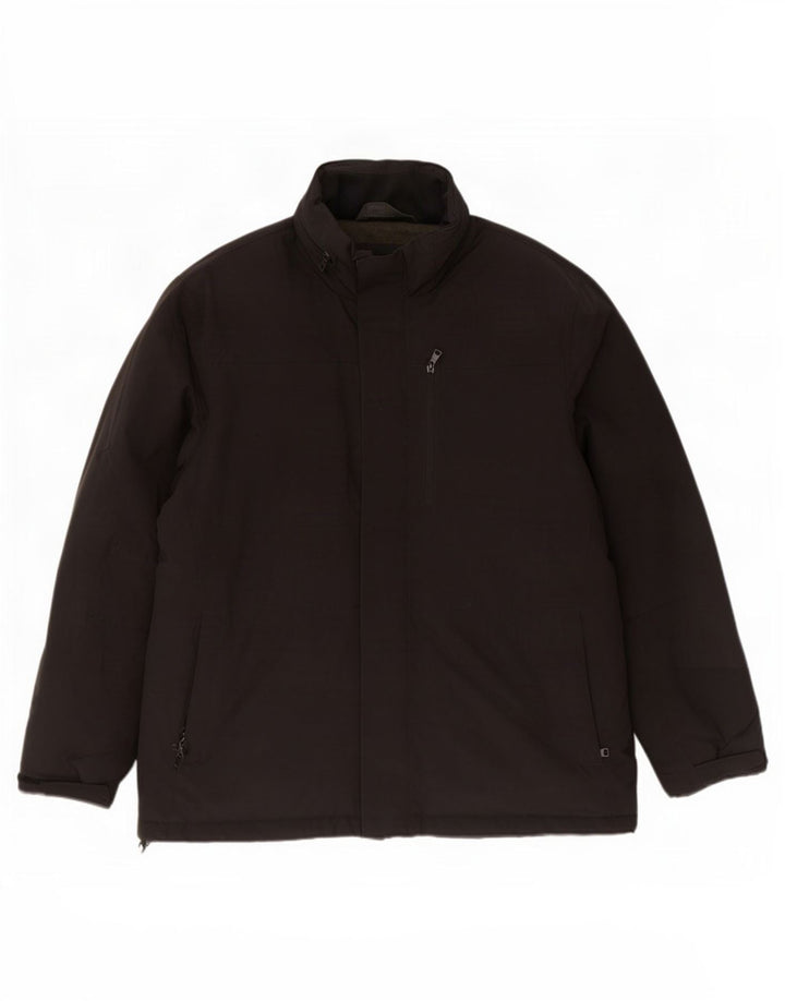 Męska kurtka wiatrówka z kapturem Marks & Spencer UK 44 2XL Czarny poliester