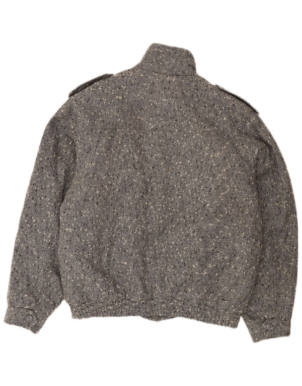 Vintage męska wojskowa kurtka wiatrówka UK 42 XL szara nakrapiana