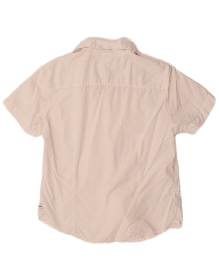 Koszula damska z krótkim rękawem MURPHY & NYE UK 14, duża, biała, bawełniana