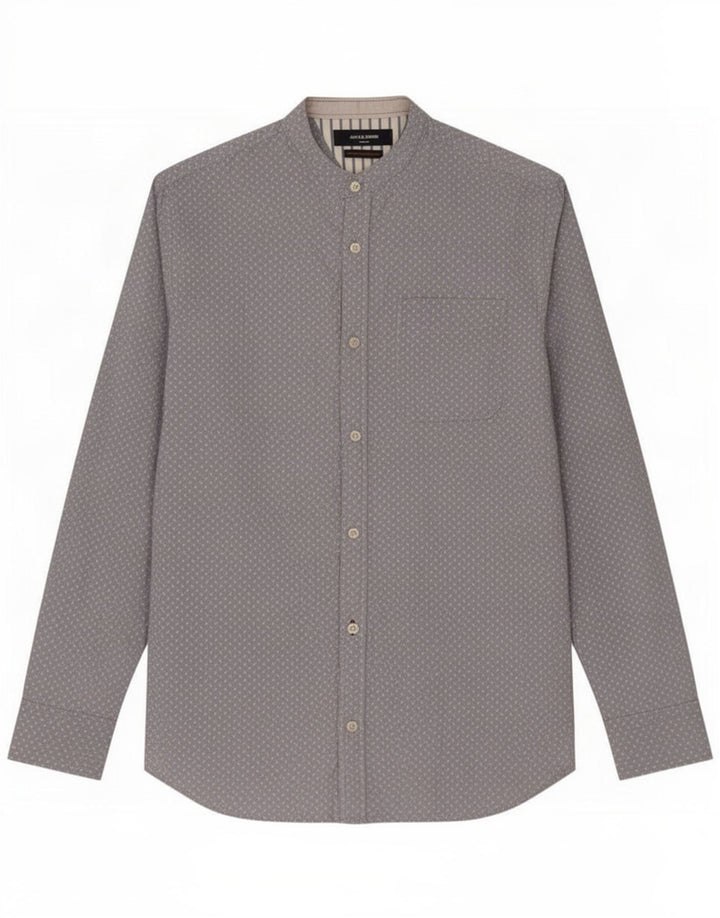 Koszula męska Jack & Jones, bawełniana w średnie niebieskie cętki