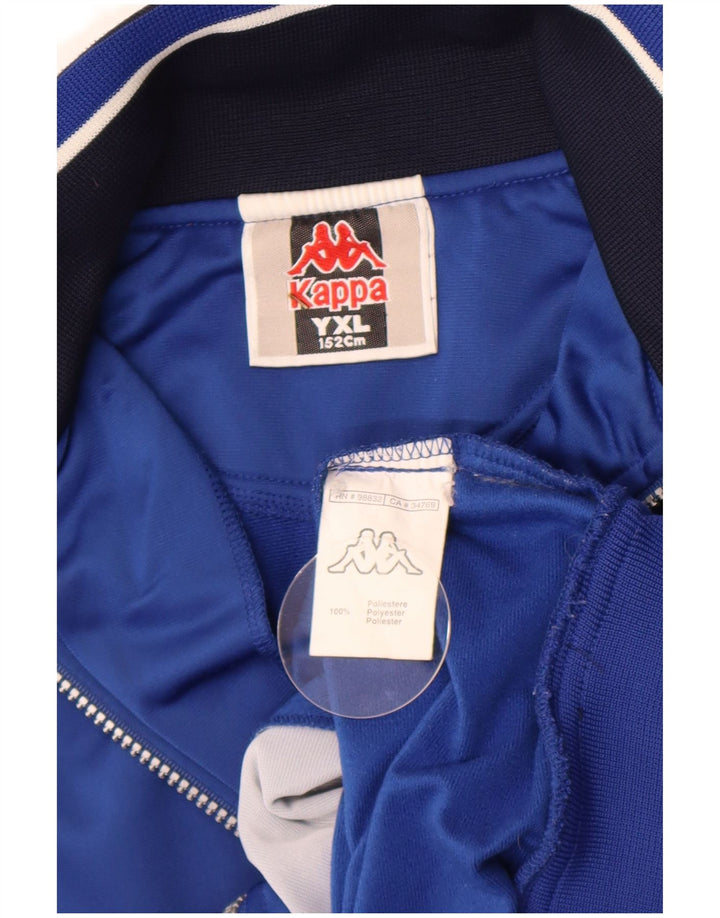 Kappa Chłopięca bluza dresowa 12-13 lat XL Niebieski poliester z blokami kolorów