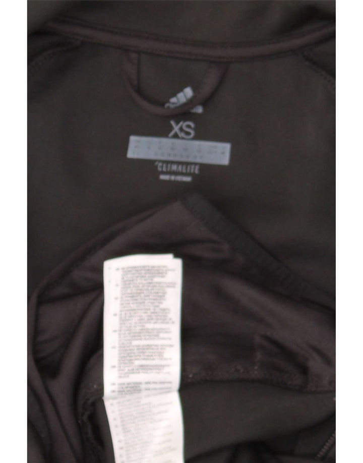 Damska bluza dresowa Adidas Climalite Top Jacket UK 4/6 XS Czarny poliester
