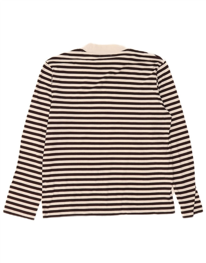 Cos Damski top oversize z długim rękawem, UK 10, małe, czarne, bawełniane paski