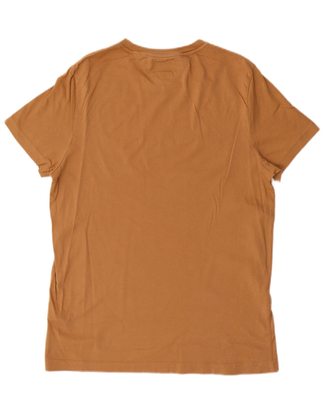 Męski T-shirt Tommy Hilfiger o dopasowanym kroju z grafiką, średniobrązowy, bawełniany